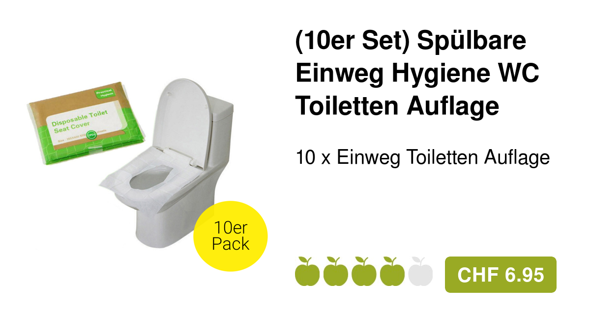 10er Set) Spülbare Einweg Hygiene Toiletten Auflage