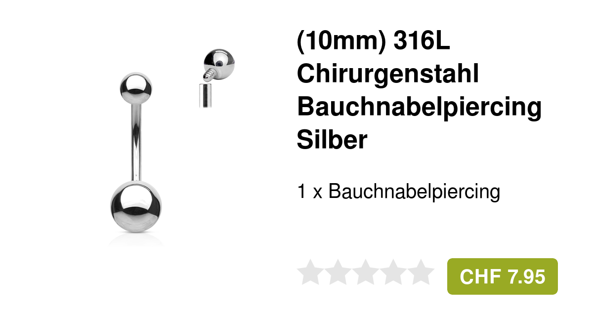 3-teiliges Bauchnabelpiercing Set - 14G Chirurgenstahl 316L