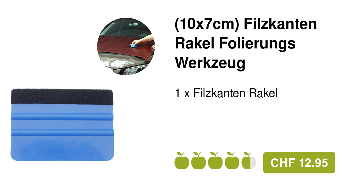 10x7cm) Filzkanten Rakel Folierungs Werkzeug Blau
