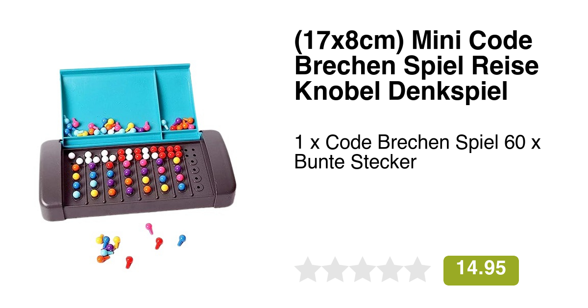 (17x8cm) Mini Code Brechen Reise Knobel Denkspiel
