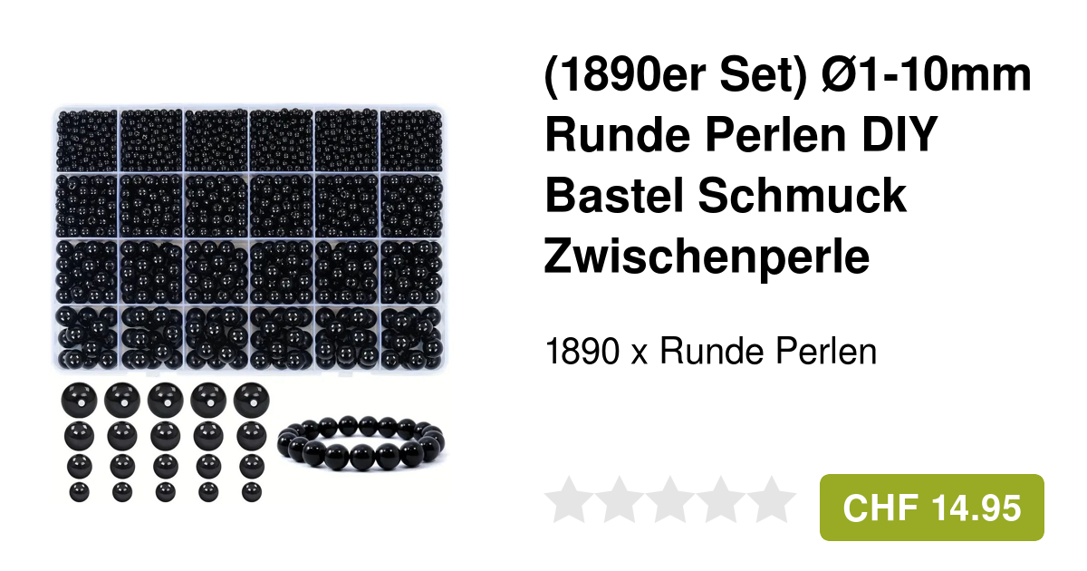 1150 Stück Perlen Set - 7 Größen Für Schmuckherstellung