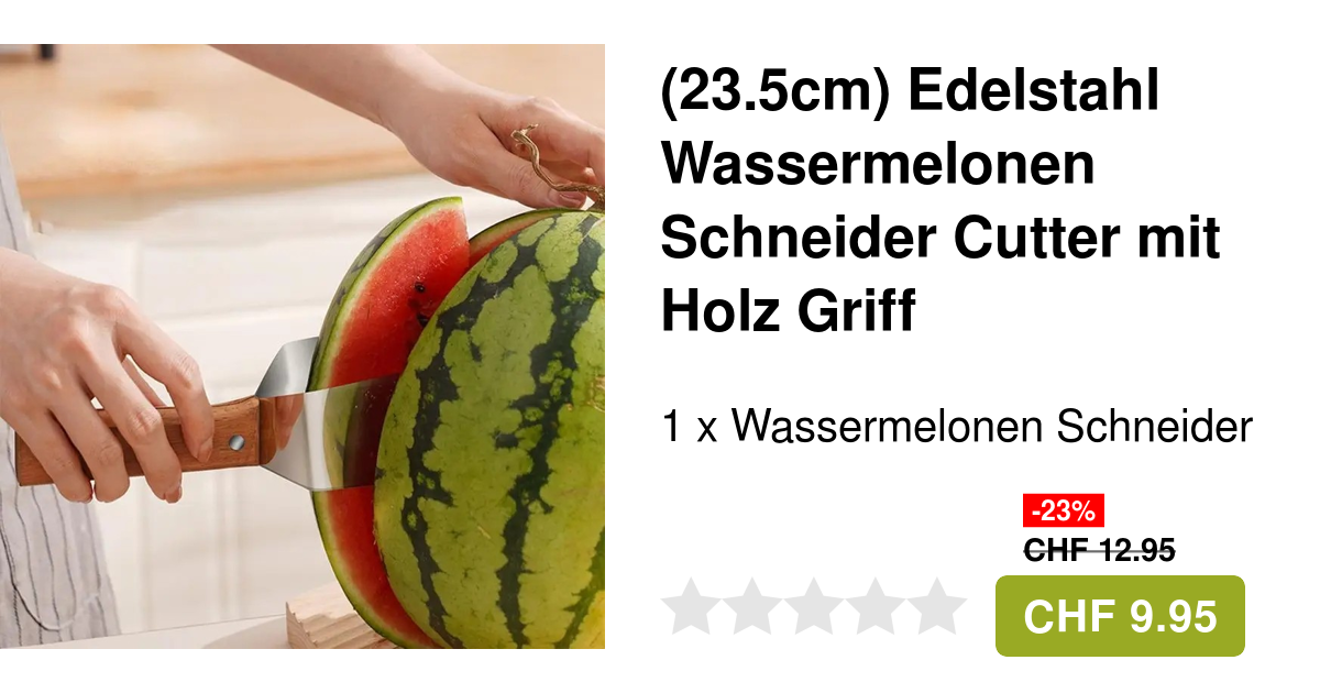 Wassermelonen Schneider 3-teilig - Edelstahl Obstmesser Mit Kugelausstecher