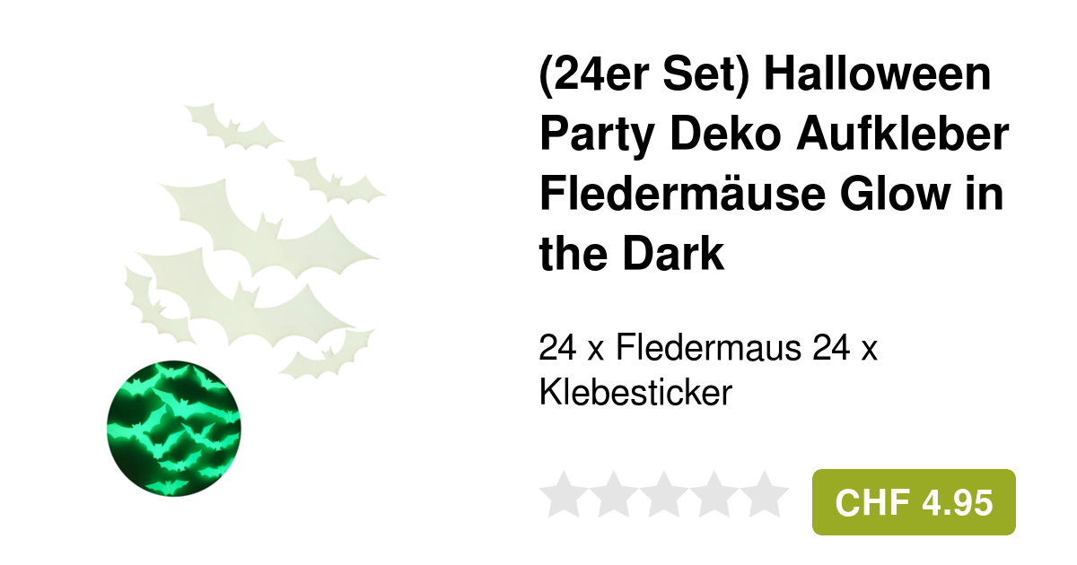 Leuchtende Fledermaus-Aufkleber Für Halloween - Glow In The Dark Deko Für Wände & Decken