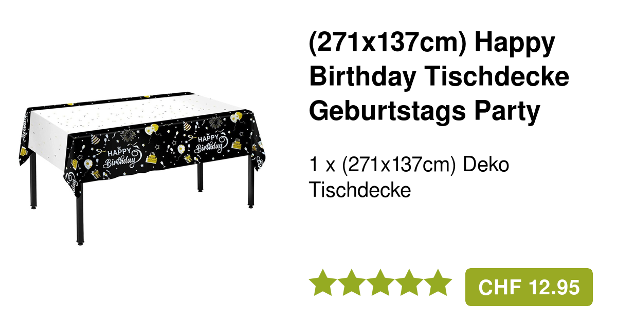 10. Geburtstag Tischläufer Bunt - 180x35cm Geburtstagsdeko Für Kinderparty