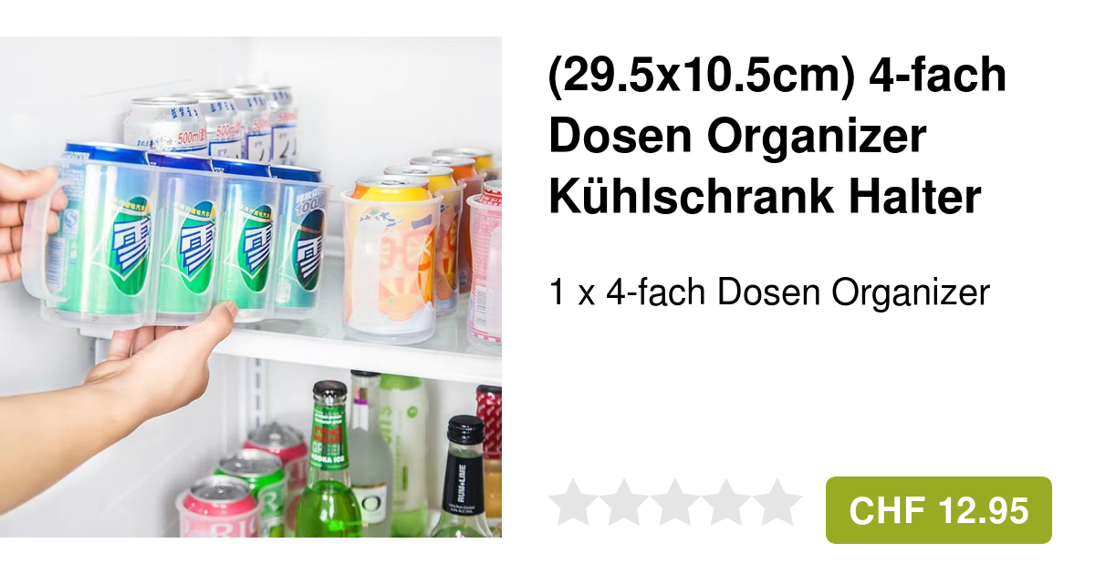 TYCIONG Joghurt Organizer Für Kühlschrank - 9,5cm Schieber Für 4 Becher