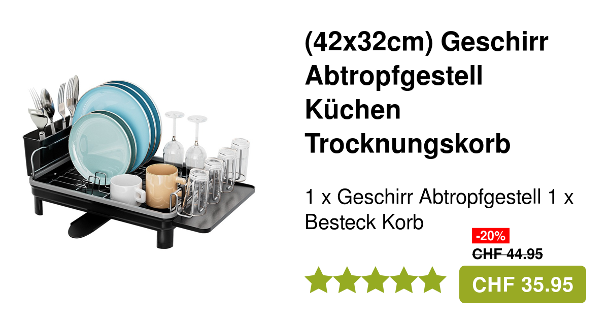 DECORNIJIA Küchen Organizer - Verstellbares Abtropfgestell Für Geschirr