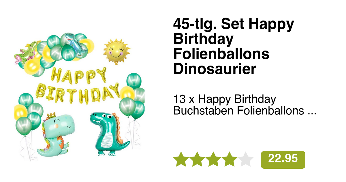 Amscan Happy Birthday Dinosaurier Folienballon – Bunte Partydekoration Für Kindergeburtstage