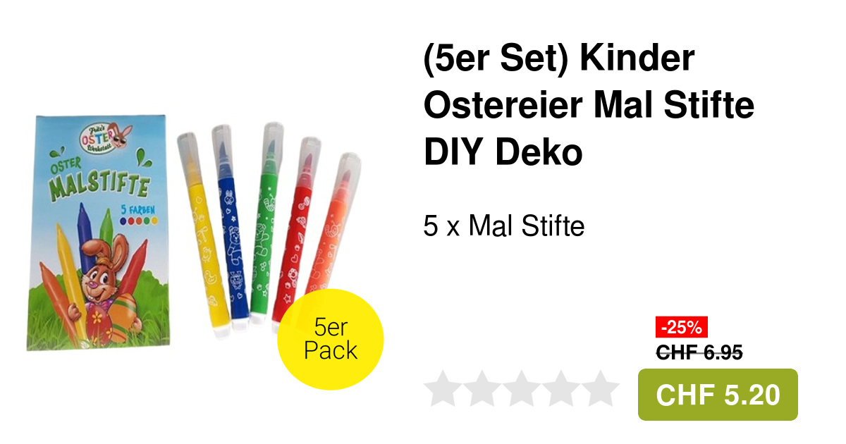 OPPZZIT Stifte Selber Machen Set - 20 Stück DIY Bastelset Für Kinder Ab 6