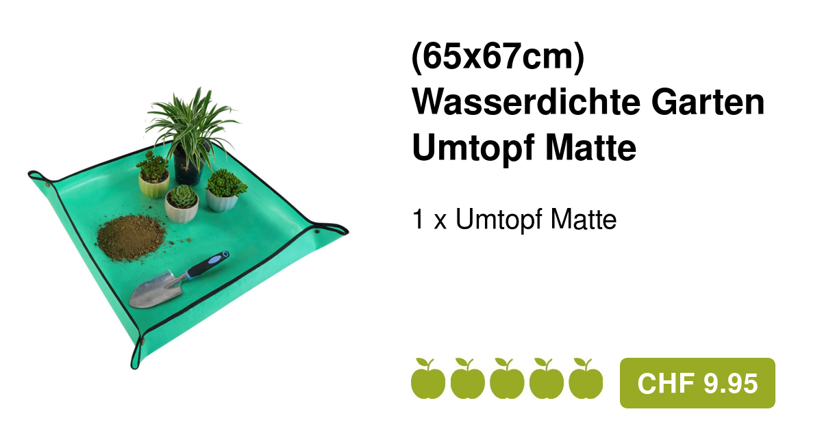 Wasserdichte Umtopfmatte 75x75cm - Praktisch Für Garten & Balkon