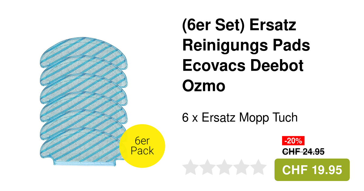Newbealer Mikrofaser-Pads 6er Set Für Dampfreiniger NB602N - 30x14cm Waschbar