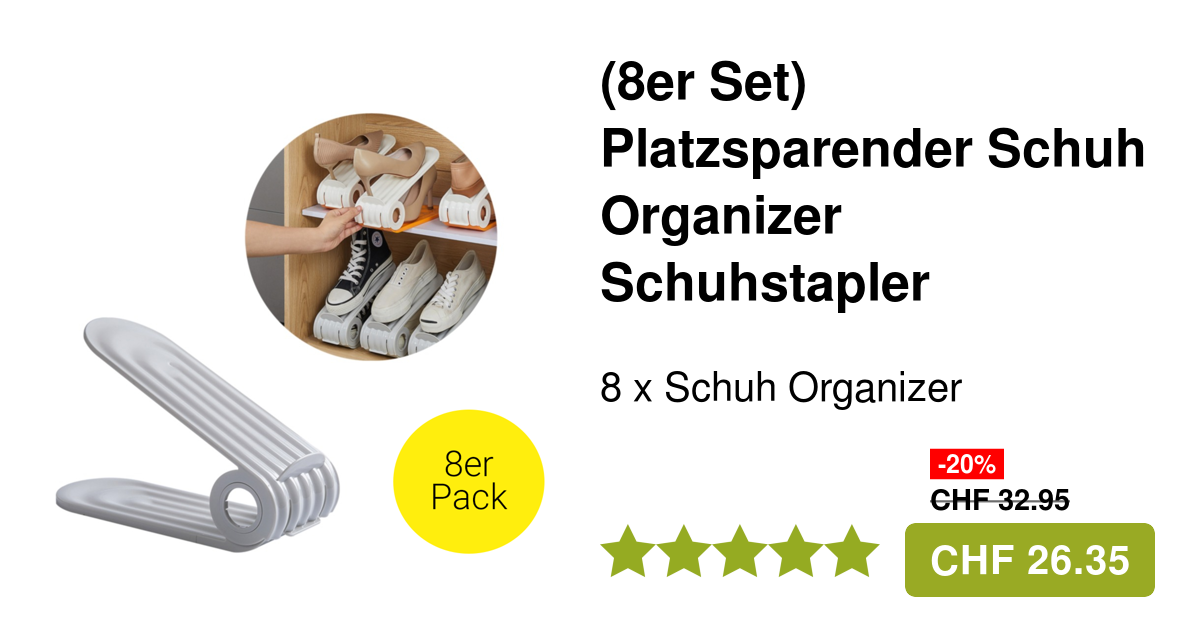 Schuhorganizer Für Tür & Wohnmobile - Platzsparend Ohne Bohren Schwarz