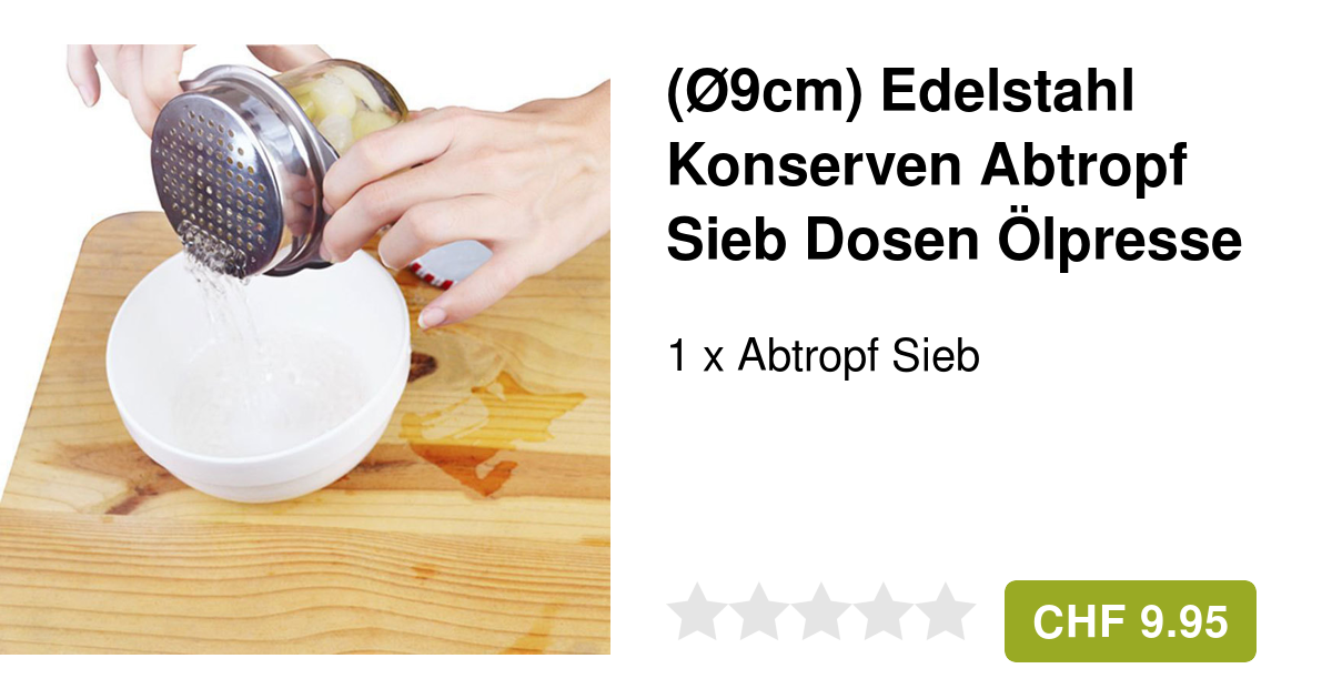 Dosentropfer Edelstahl - Abtropfsieb Für Thunfisch & Konserven