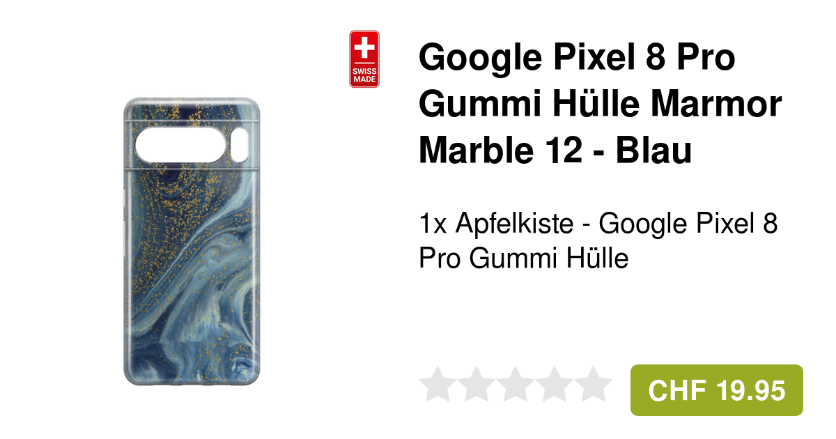 Apfelkiste Google Pixel 8 Pro Gummi Hülle Marmor Marble 12 - Blau Apfelkiste Google Pixel 8 Pro Gummi Hülle Marmor Marble 12 - Blau