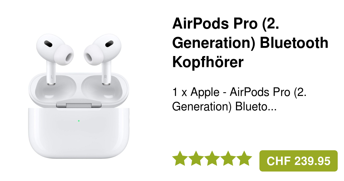 Apple AirPods Pro Generation) Bluetooth Kopfhörer