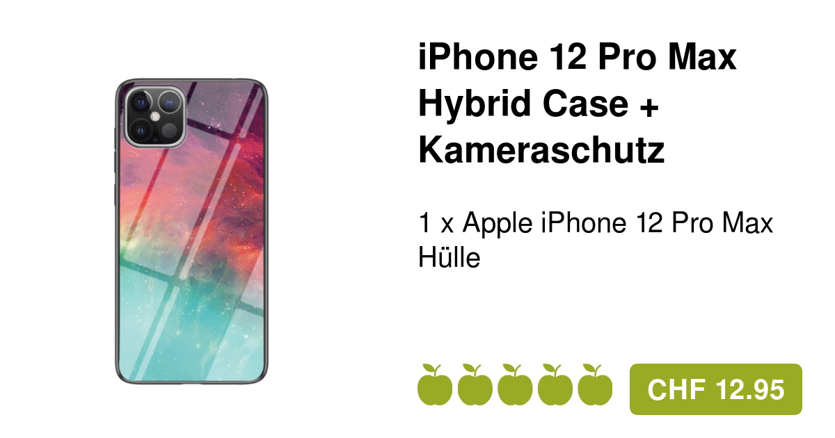 iPhone 12 Pro Max Pro Max Hybrid Case Protection de caméra Color Sky