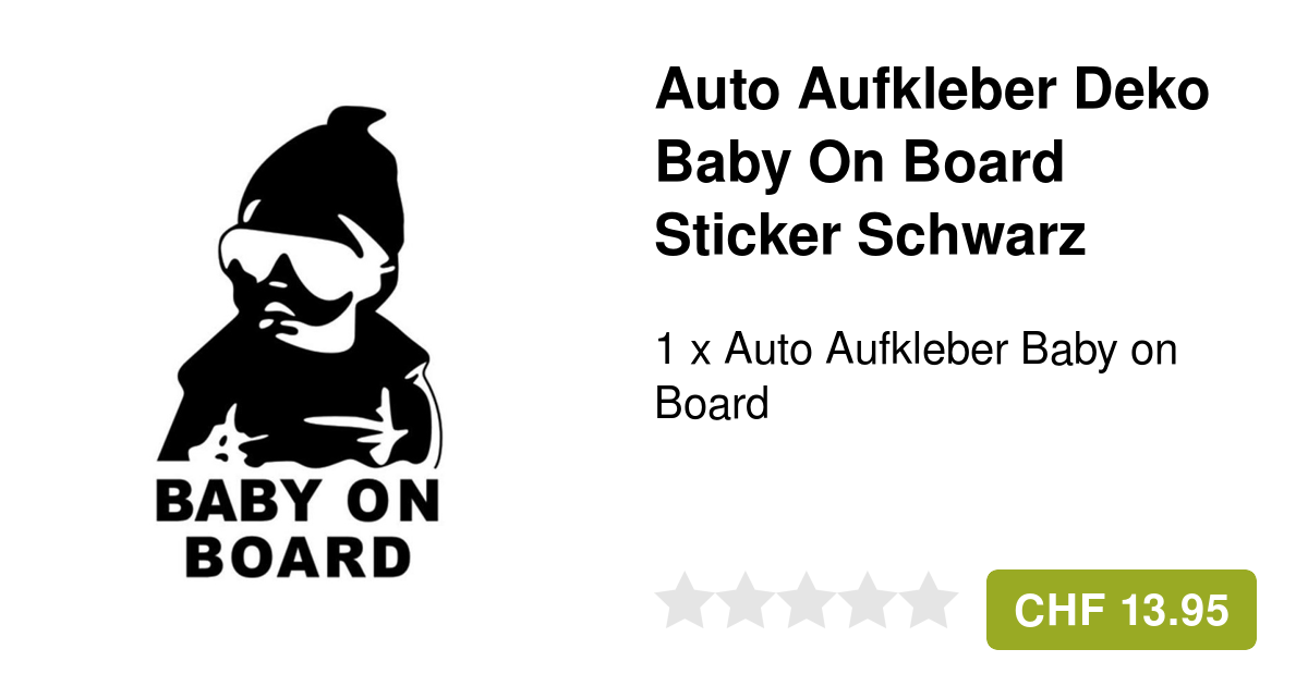 Lot De 2 Autocollants De Voiture En Vinyle « Baby On Board » - 11 X 13