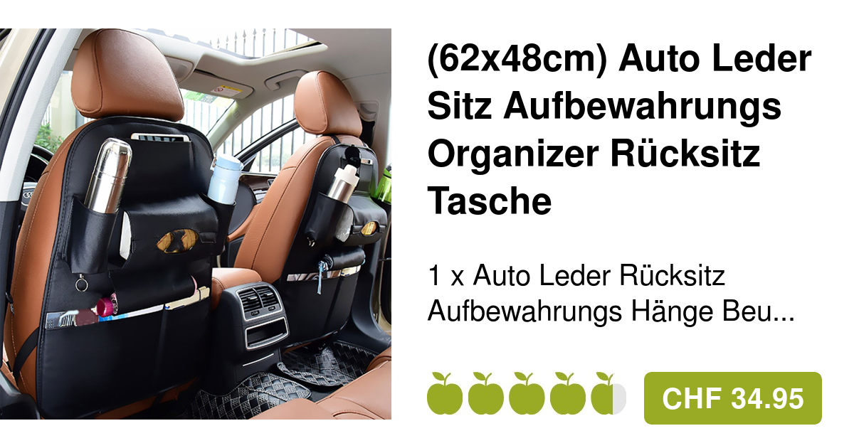 56x40cm) Auto Leder Rücksitz Aufbewahrungs Hänge Beutel Organizer