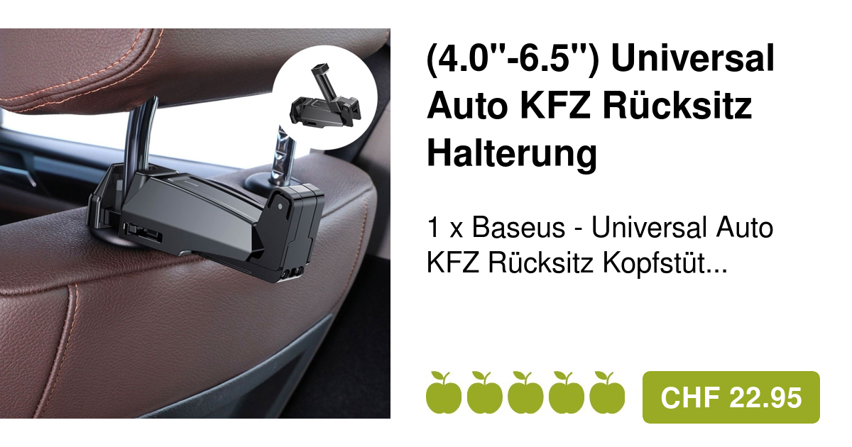 Baseus Auto KFZ Rücksitz Handy Halterung Schwarz