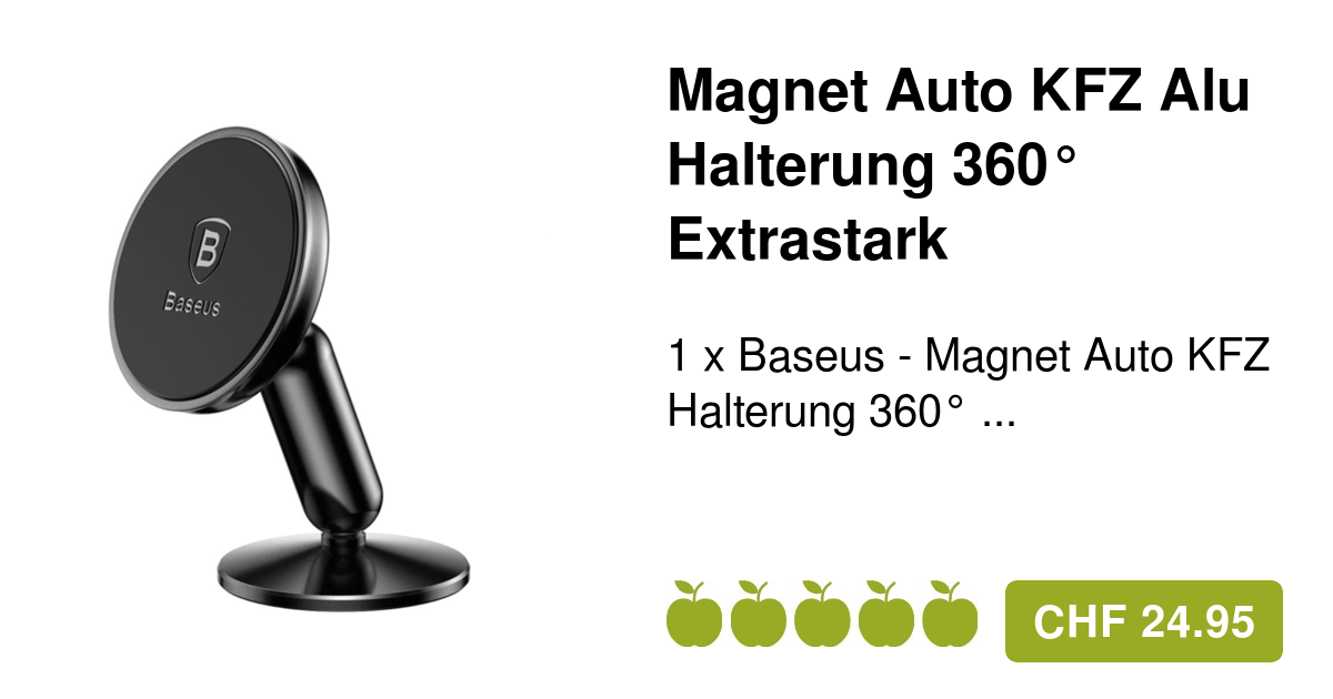 Baseus Magnet Auto KFZ Alu Halterung 360° Extrastark