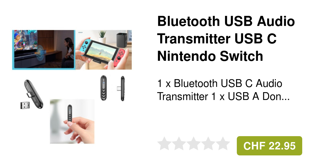 Émetteur audio USB Bluetooth USB C Nintendo Switch