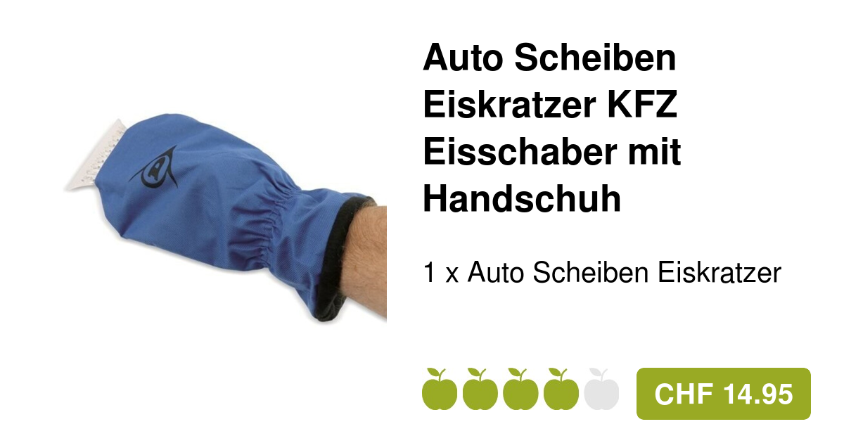 Volkswagen Eiskratzer Mit Handschuh - Original VW Mit Reflektorstreifen
