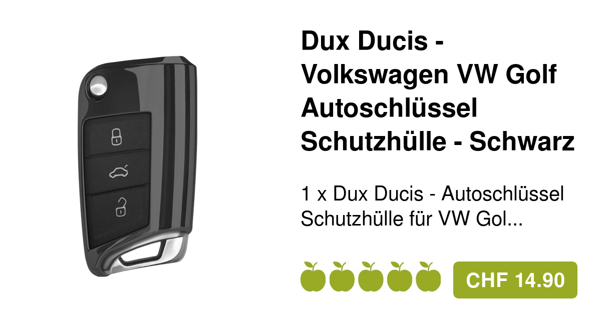 Dux Ducis Autoschlüssel Schutzülle VW Golf Schwarz