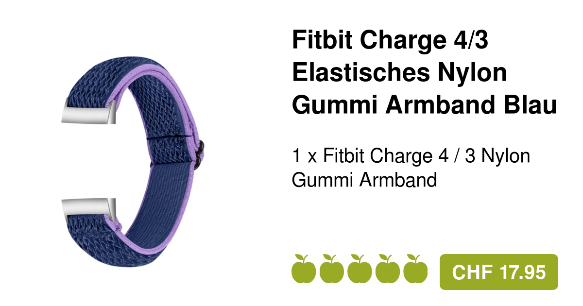 Fitbit Charge 4 / 3 Elastisches Nylon Gummi Armband