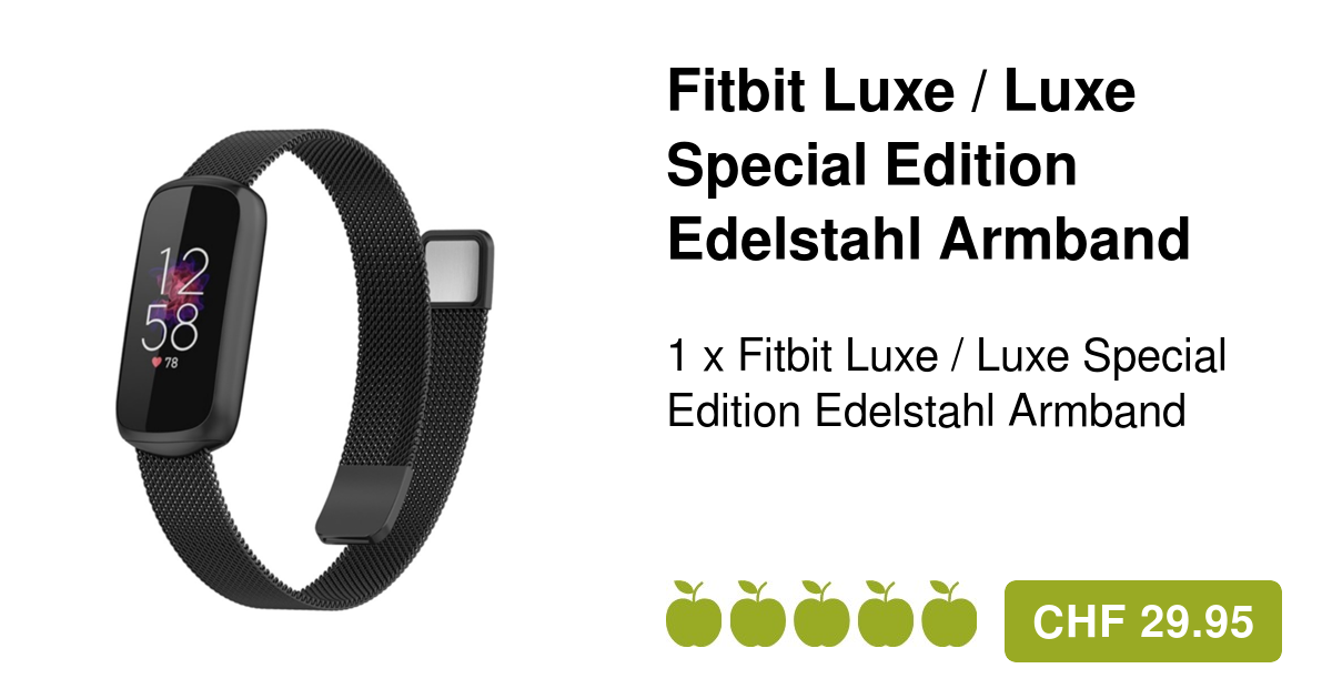 Fitbit Luxe Special Edition Armband Schwarz