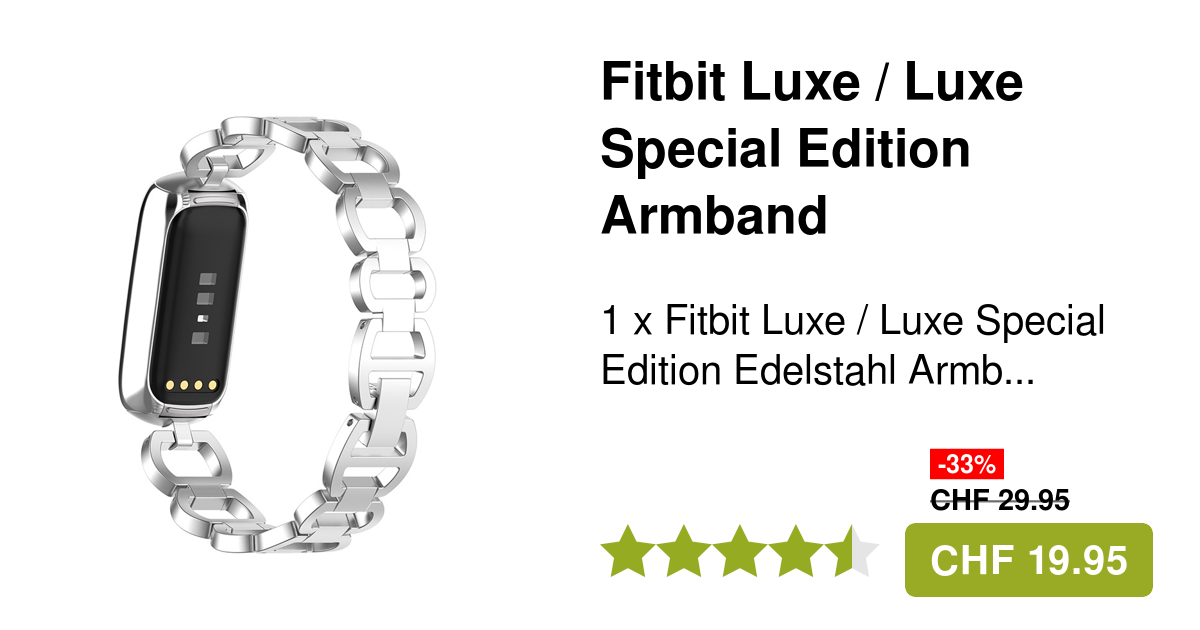 Fitbit Luxe Special Edition Edelstahl Armband Silber