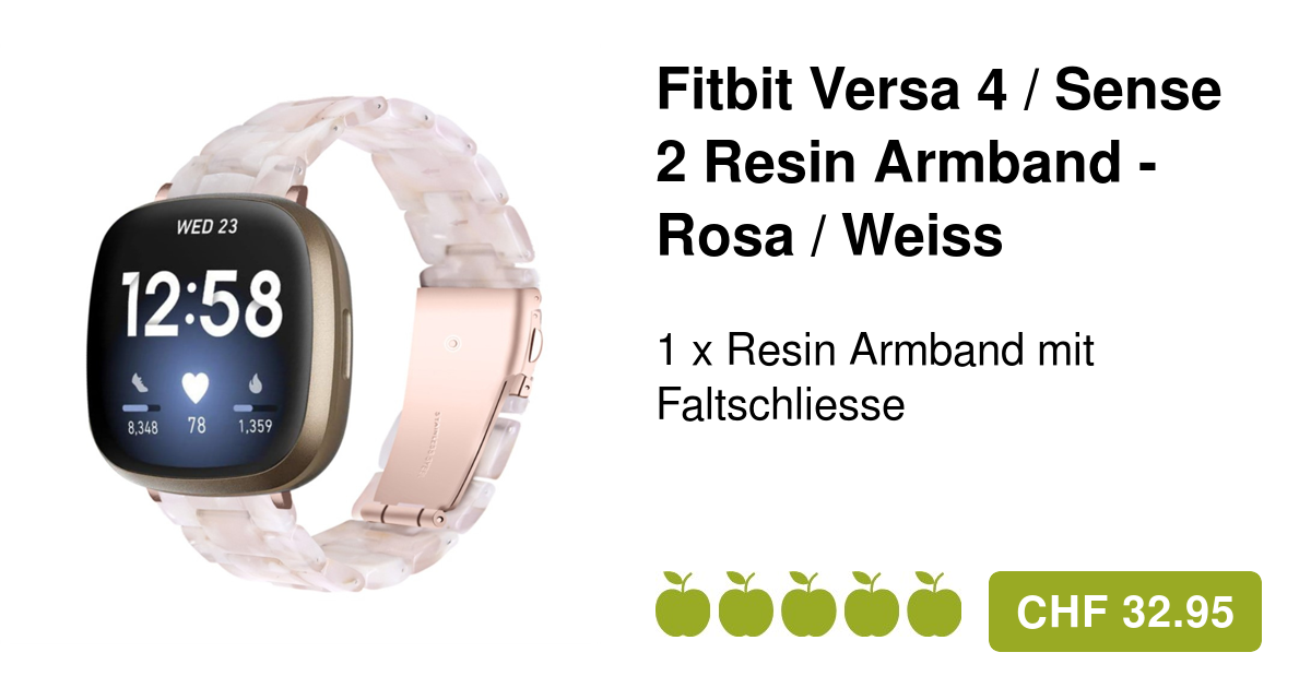 Fitbit Versa 3 / Sense 1 Resin Armband Rosa