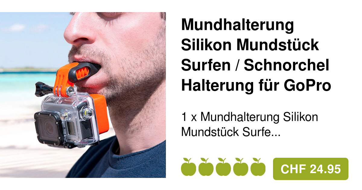 Mundhalterung Surfen/Schnorchel Halterung für GoPro