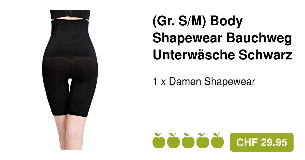Gr. S/M Body Shapewear Bauchweg Unterwäsche Schwarz
