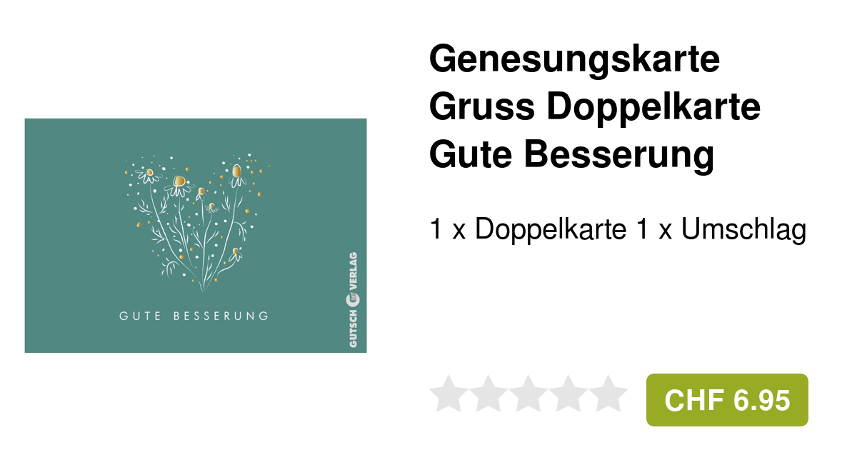 Gutsch Verlag Genesungskarte Gruss Gute Besserung