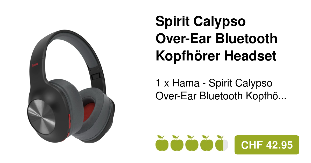 Hama Spirit Calypso Over-Ear BT Kopfhörer - Schwarz