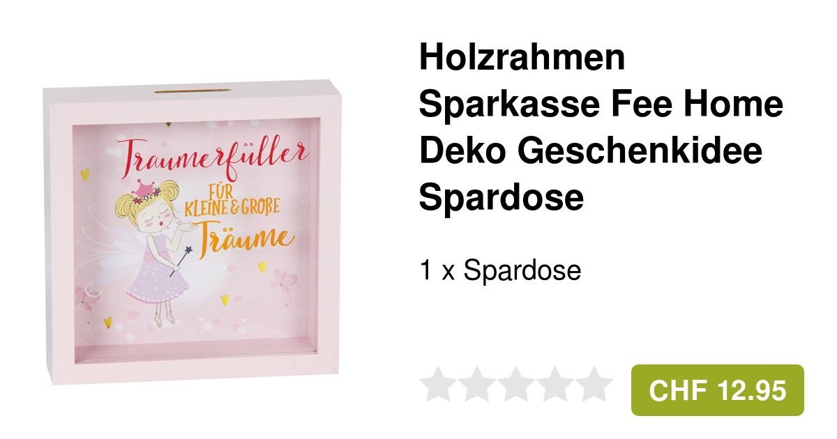 Rosa Fee Prinzessin Spardose - Glitzer Spardose Für Mädchen Mit Krone