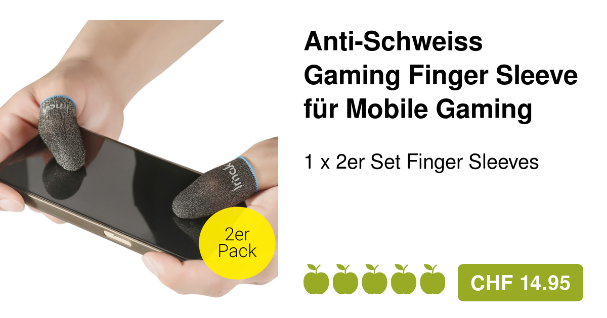 Imak (2er Set) AntiSchweiss Gaming Finger Sleeve