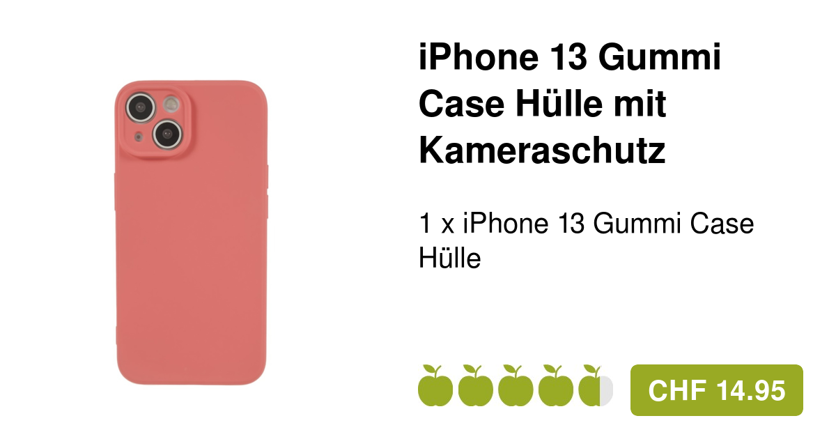 iPhone 13 Gummi Hülle Kameraschutz in Korall Rot (Pastell) iphone korall