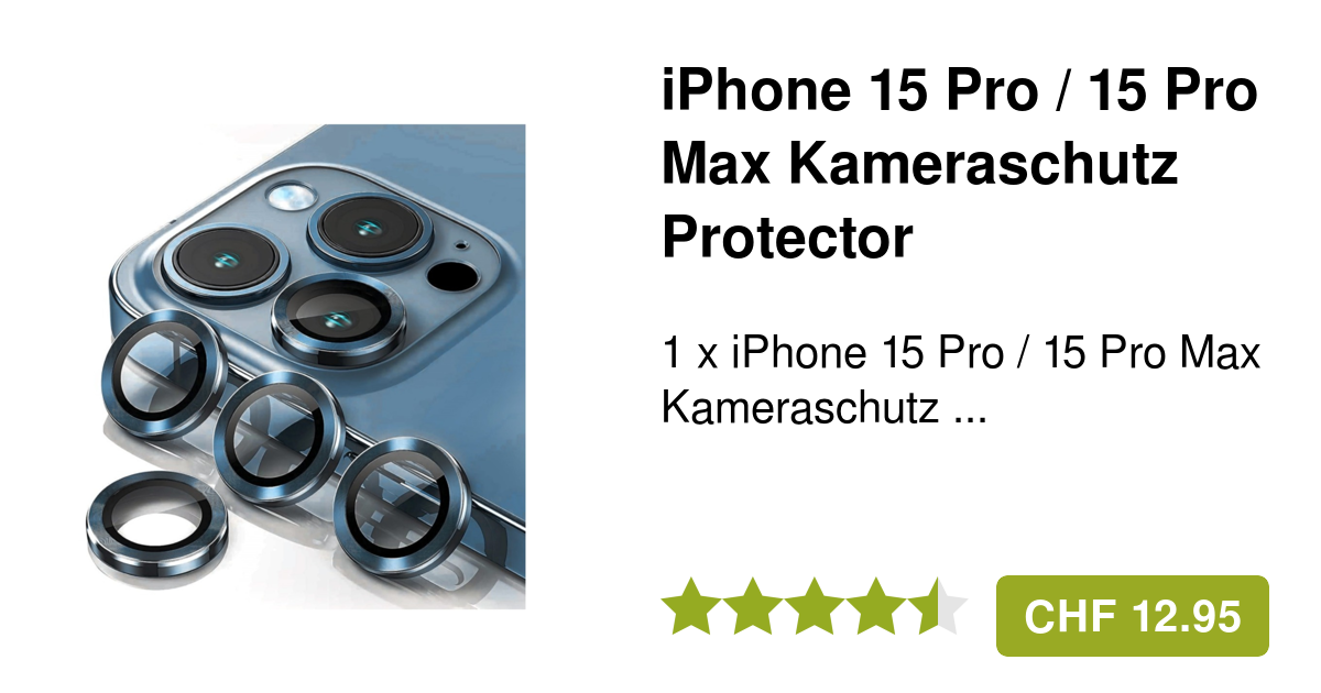 iPhone 15 Pro/ 15 Pro Max Kameraschutz Ring Blau