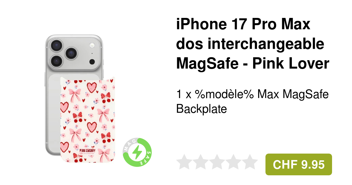 iPhone 17 Pro Max MagSafe Backplate Pink Lover