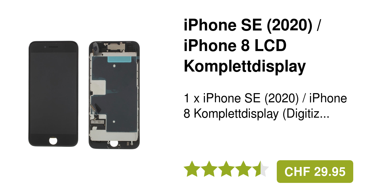 iPhone 8, 6, 5s, SE セット iphone-8-lcd-display-komplett-