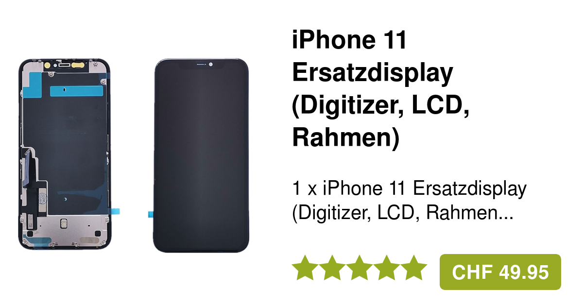 iPhone 11 Ersatzdisplay LCD Glas Schwarz