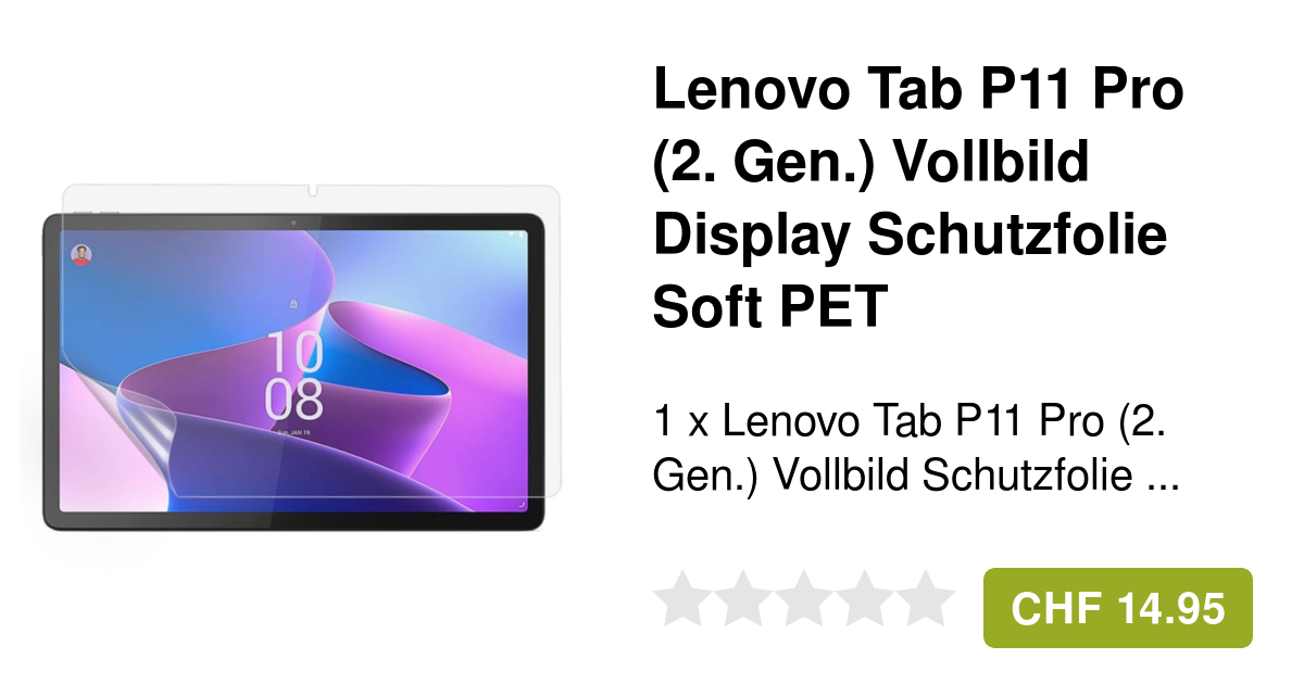 NEW'C Schutzfolie Lenovo Tab P11/P11 Plus | 2 Stück Panzer Glas 9H Härte
