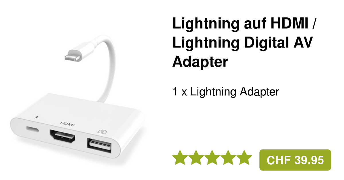 Lightning auf HDMI / USB A Digital AV Adapter