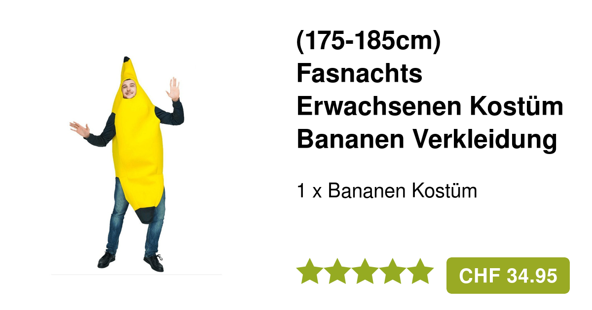 Motto Party Banane Kostüm Erwachsenen Verkleidung