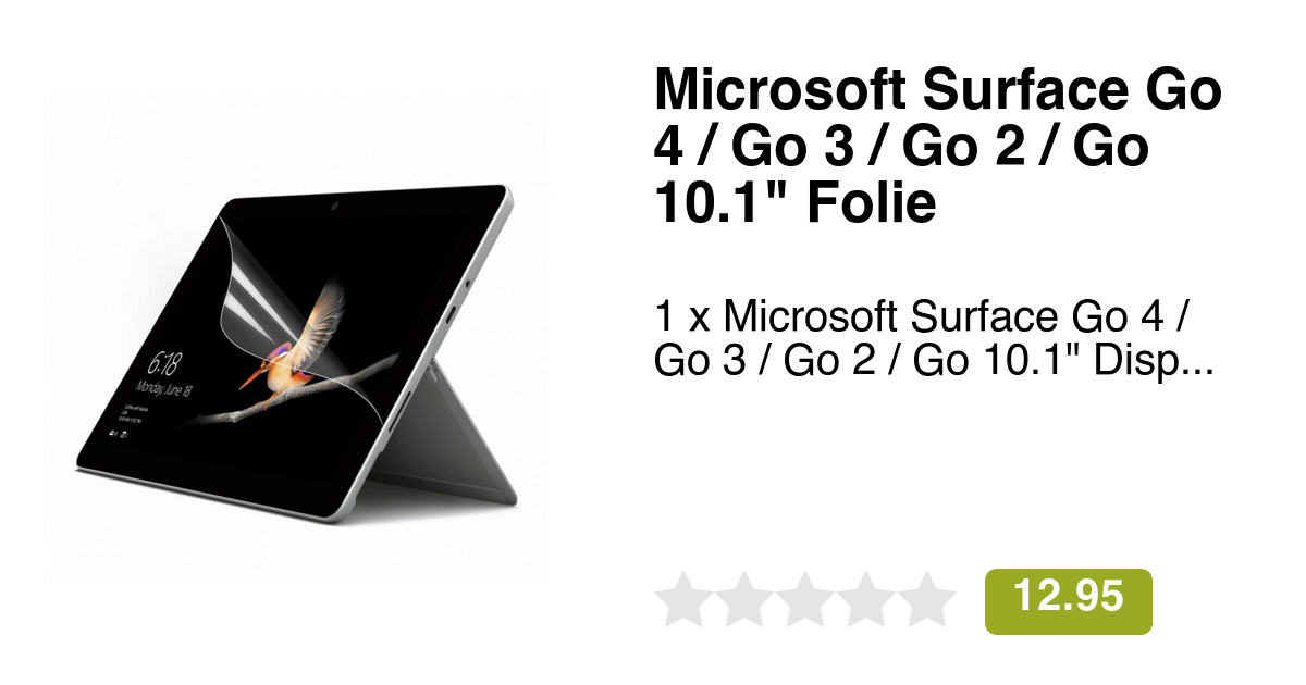 SPARIN Panzerglas Schutzfolie Für Microsoft Surface Go – 2 Stück, 9H Härte, Mit Stift-Unterstützung