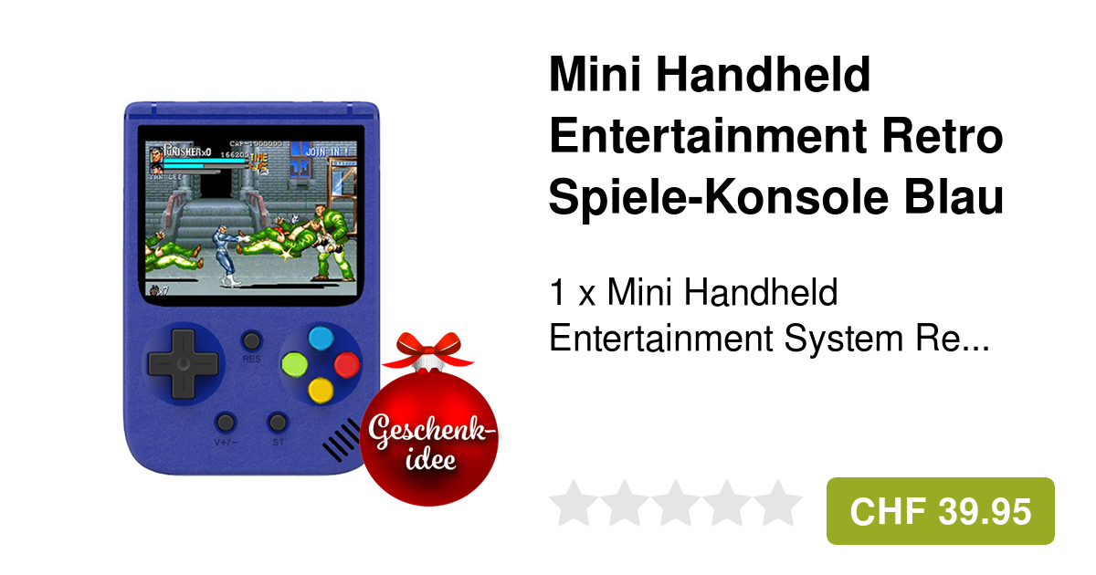 Retro Spielekonsole Handheld - 1,8 Zoll LCD Mit 153 Spielen | Tragbar Für Unterwegs
