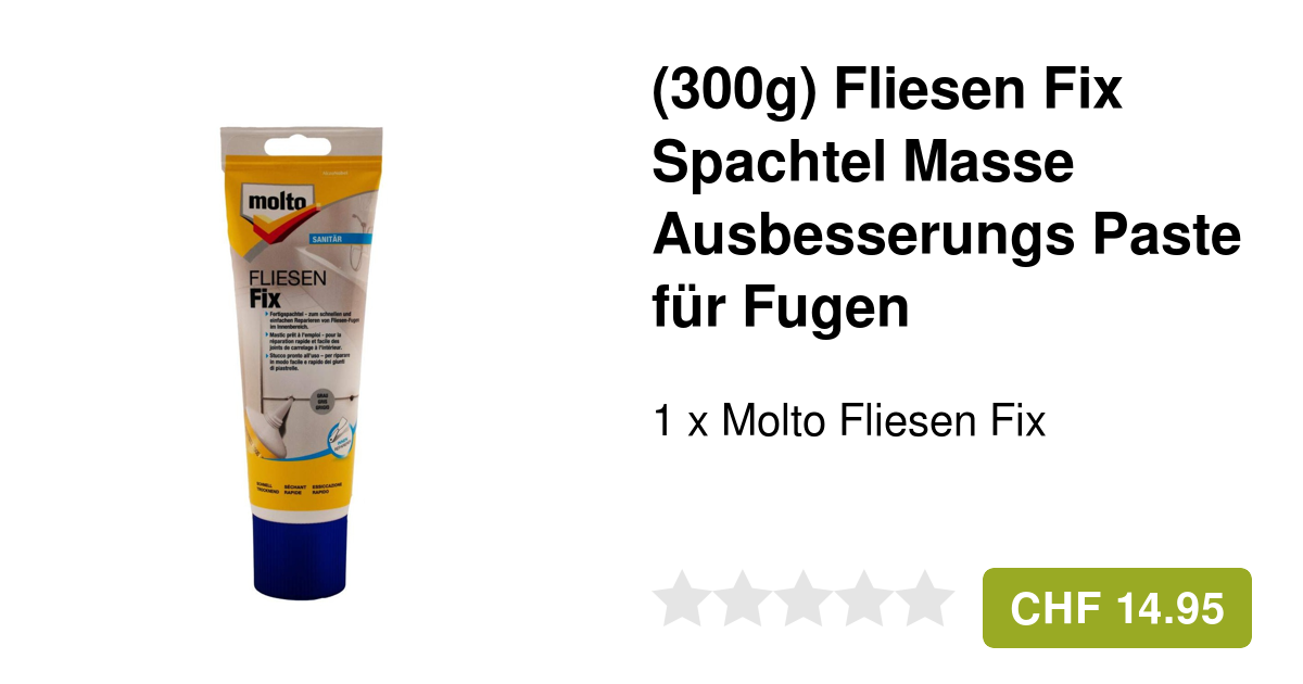 Molto Fliesenfix 3 In 1, Grigio Tubo Da 330 G Di Riempitivo Pronto Per Luso P 530002 - Foto 8