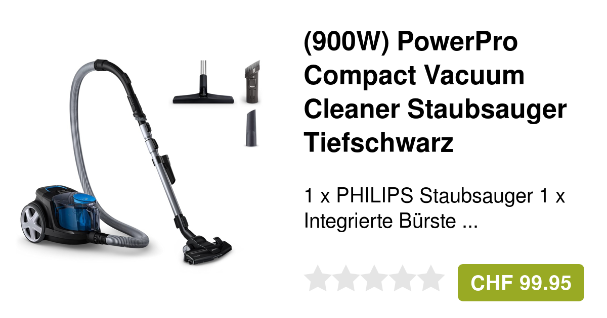PHILIPS PowerPro Compact Vacuum Cleaner Tiefschwarz
