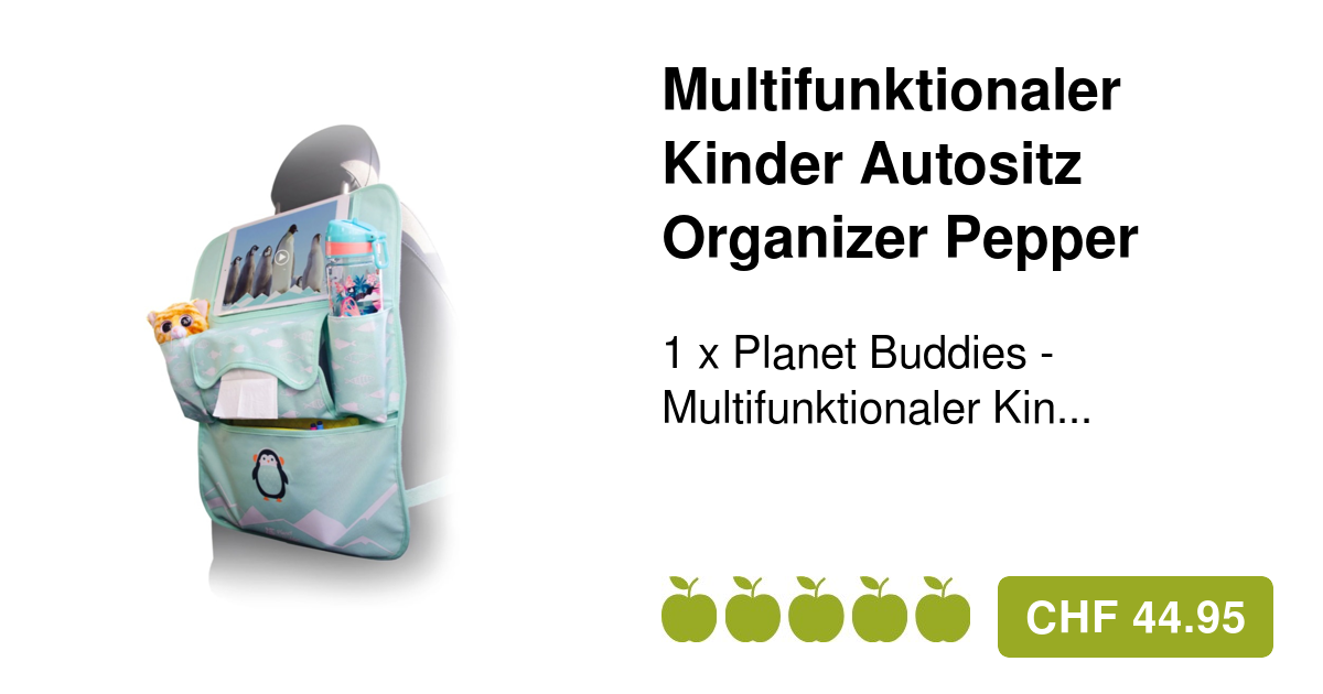 Planet Buddies - Kinder Autositz Organizer Pepper