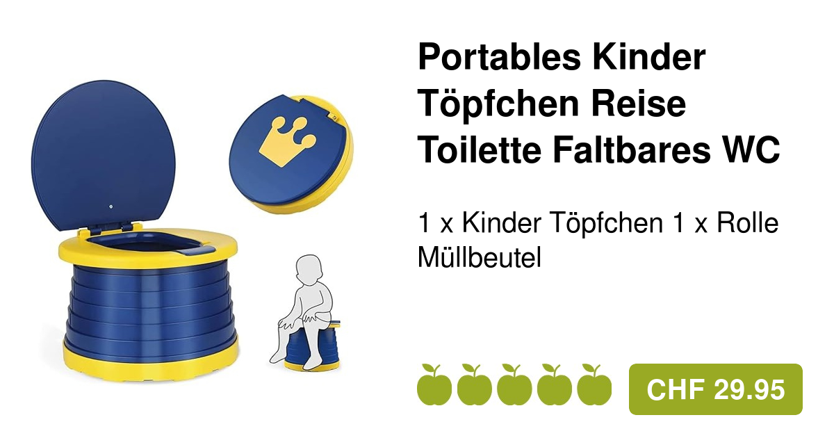 Duoleimi Faltbares Töpfchen Grün - Mobile Toilette Für Kinder
